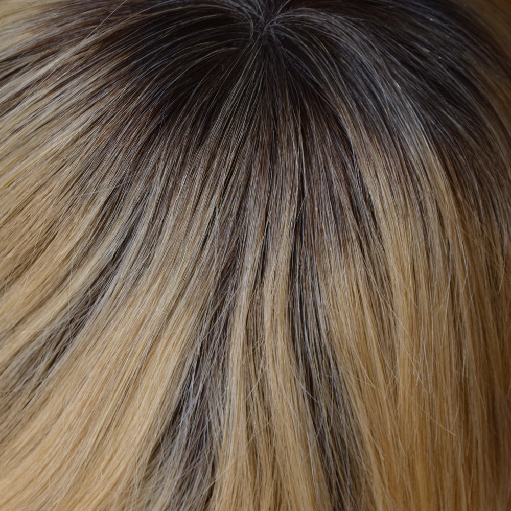 02-8 - Root 1B 2/22 - Off Black & Darkest Brown Root, the rest is Beige Blonde