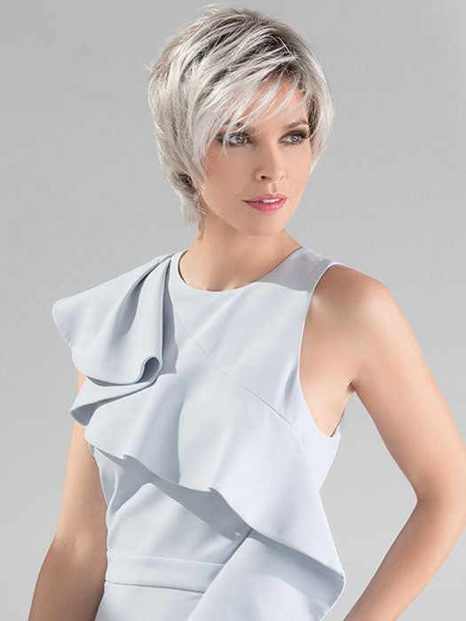 SATIN SOFT by ELLEN WILLE in SILVER BLONDE ROOTED 60.1001.2 | Pearl White and Winter White with Lightest Ash Blonde Blend and Shaded Roots