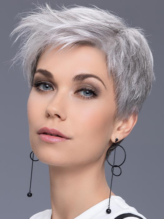 STEP by ELLEN WILLE in SNOW-MIX | Pure Silver White with 10% Medium Brown & Silver White with 5% Light Brown blend