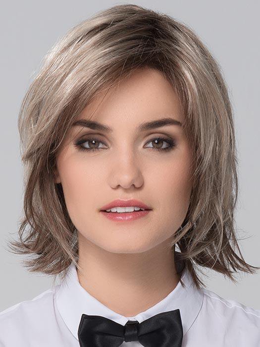 QUEEN COMFORT by ELLEN WILLE in SAND MULTI ROOTED | Lightest Brown and Medium Ash Blonde Blend with Light Brown Roots | DISCONTINUED COLOR