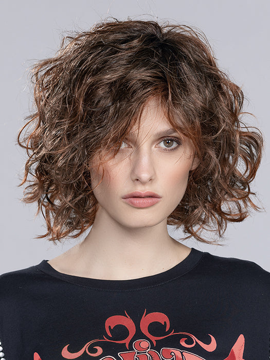 GIRL MONO LARGE by ELLEN WILLE in CHOCOLATE ROOTED 6.30.4 | Dark Brown, Light Auburn, Darkest Brown Blend with Shaded Roots