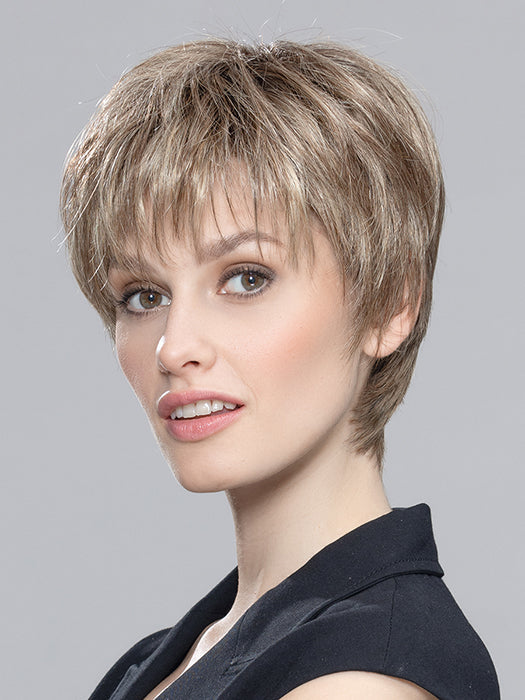 VISION MONO by ELLEN WILLE in DARK SAND ROOTED 12.14.20 | Lightest Brown and Medium Ash Blonde with Light Strawberry Blonde Blend with Shaded Roots