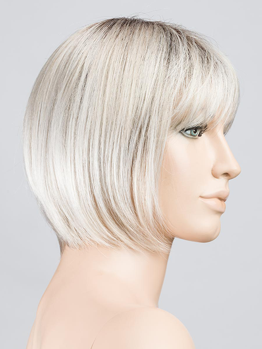 SILVER BLONDE ROOTED 60.24 | Pearl White and Lightest Ash Blonde Blend with Shaded Roots
