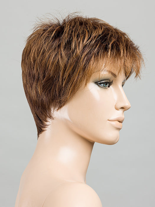CHOCOLATE ROOTED 830.27.33 | Medium Brown, Light Auburn, Dark Strawberry Blonde, and Dark Auburn Blend with Shaded Roots