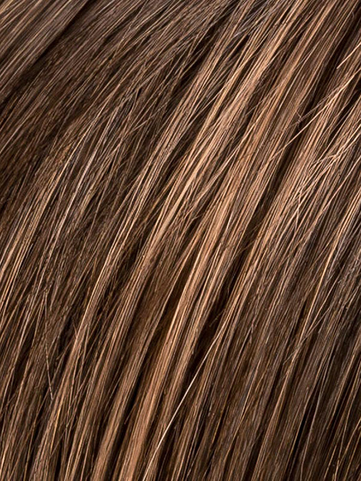 CHOCOLATE ROOTED 830.6.4 | Medium Brown Blended with Light Auburn and Darkest/Dark Brown Blend with Shaded Roots