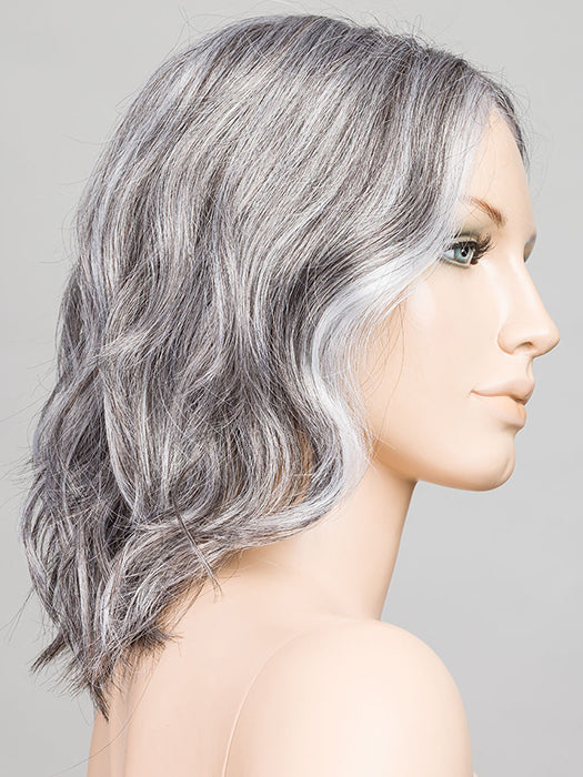 DARK GREY LIGHTED 39.51.44 | Darkest Brown and Black/Dark Brown with Grey Blend Highlights throughout and Concentrated in the front
