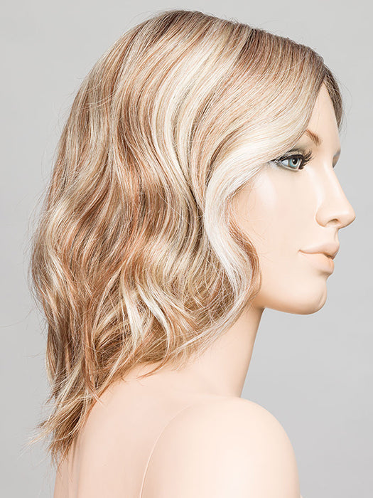 TOFFEE BLONDE LIGHTED 20.27.23 | Light Strawberry Blonde, Dark Strawberry Blonde and Lightest Pale Blonde Blend with Highlights throughout and Concentrated in the front with Shaded Roots