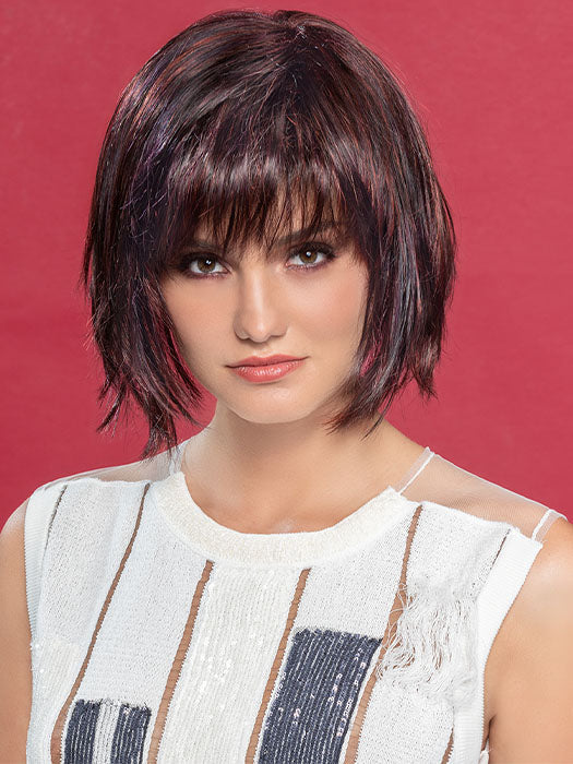 CHANGE by ELLEN WILLE in AUBERGINE MIX 131.133.132 | Darkest Brown with hints of Plum at base, Bright Cherry Red and Dark Burgundy Highlights