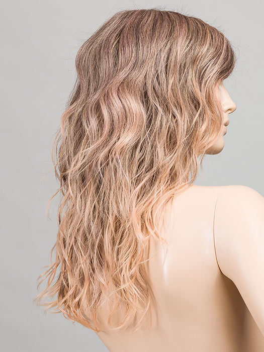 POWDER BLONDE TIPPED | Light Brown and  Lightest Ash Blonde with Red Violet Blended with Pale Pink and Lighter Tipped Ends