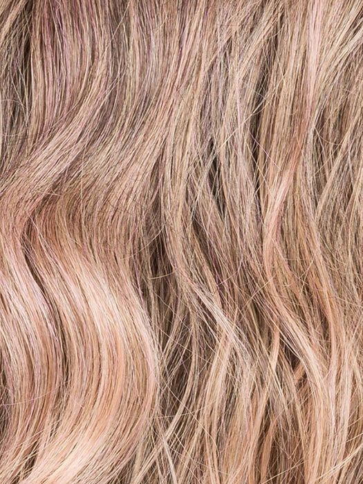 POWDER BLONDE TIPPED | Light Brown and  Lightest Ash Blonde with Red Violet Blended with Pale Pink and Lighter Tipped Ends