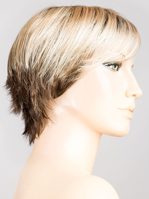 BISQUIT BLONDE ROOTED 20.25.6 | Darkest Brown with Light Golden Blonde and Winter White Blend with Shaded Roots